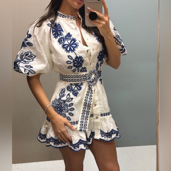 FARM Rio linen mini dress - Picture 2 of 5